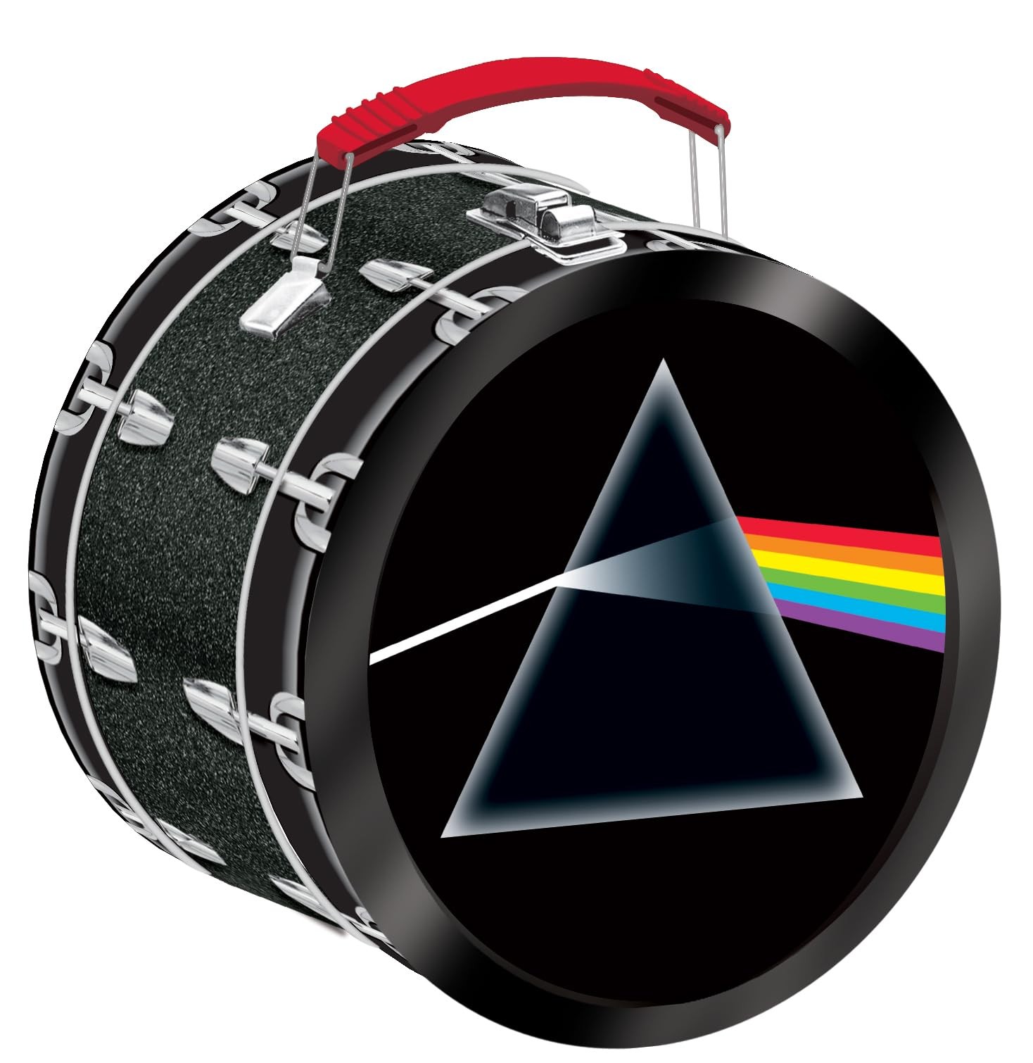 AQUARIUS Pink Floyd Dark Side Moon Drum Shaped Fun Box Sturdy Tin Storage Box