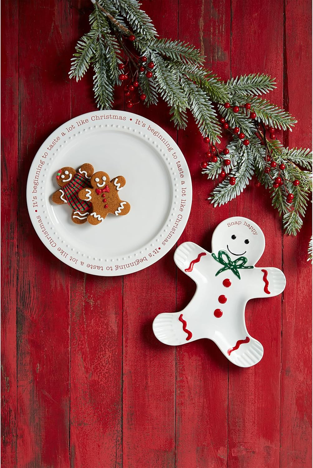 Nested Gingerbread Platters; round 11″ Dia | Gingerbread 9 1/2″ X_”