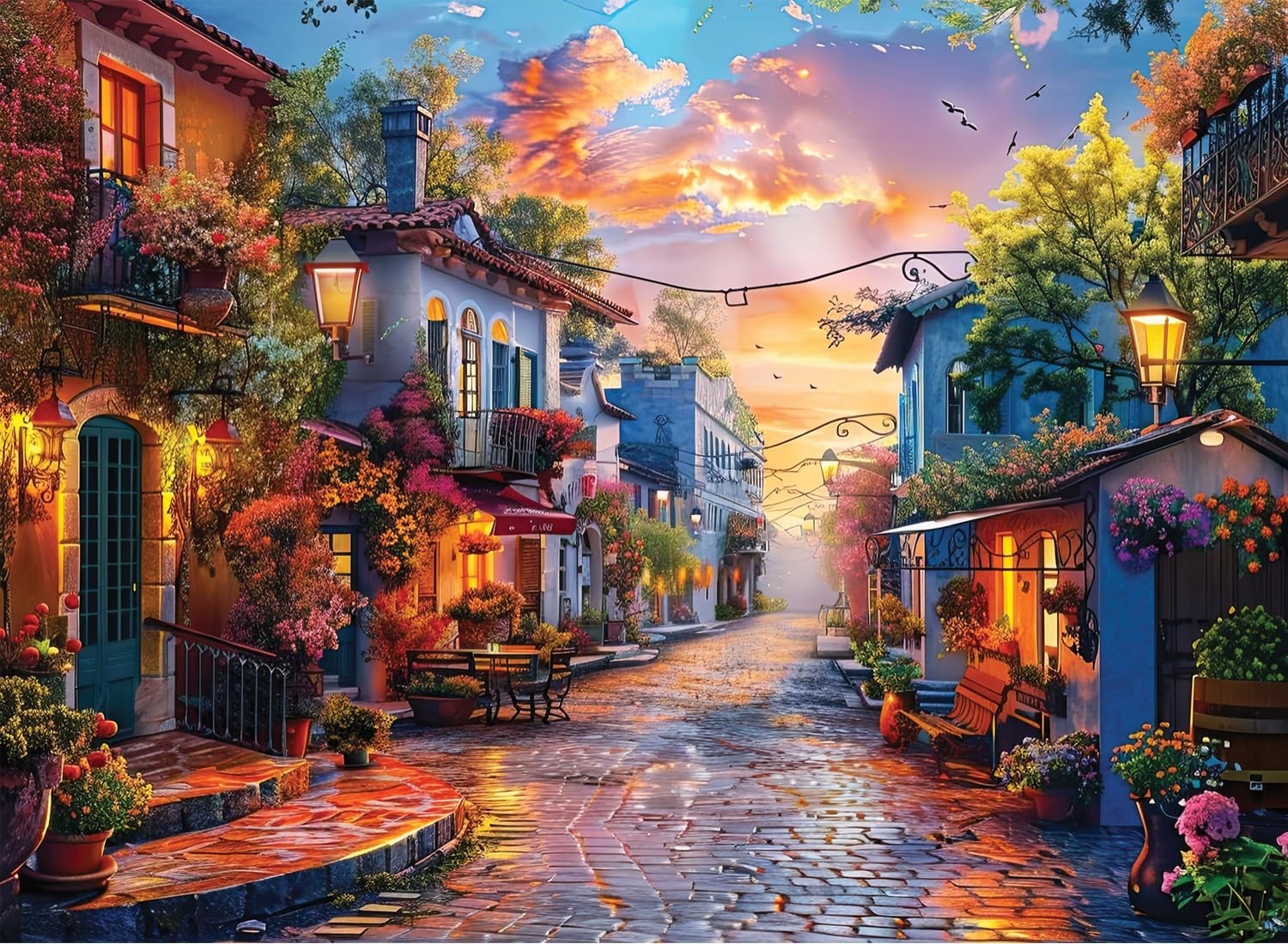 Anatolian Puzzle -Calm Street, 1000 Piece Puzzle, #1203