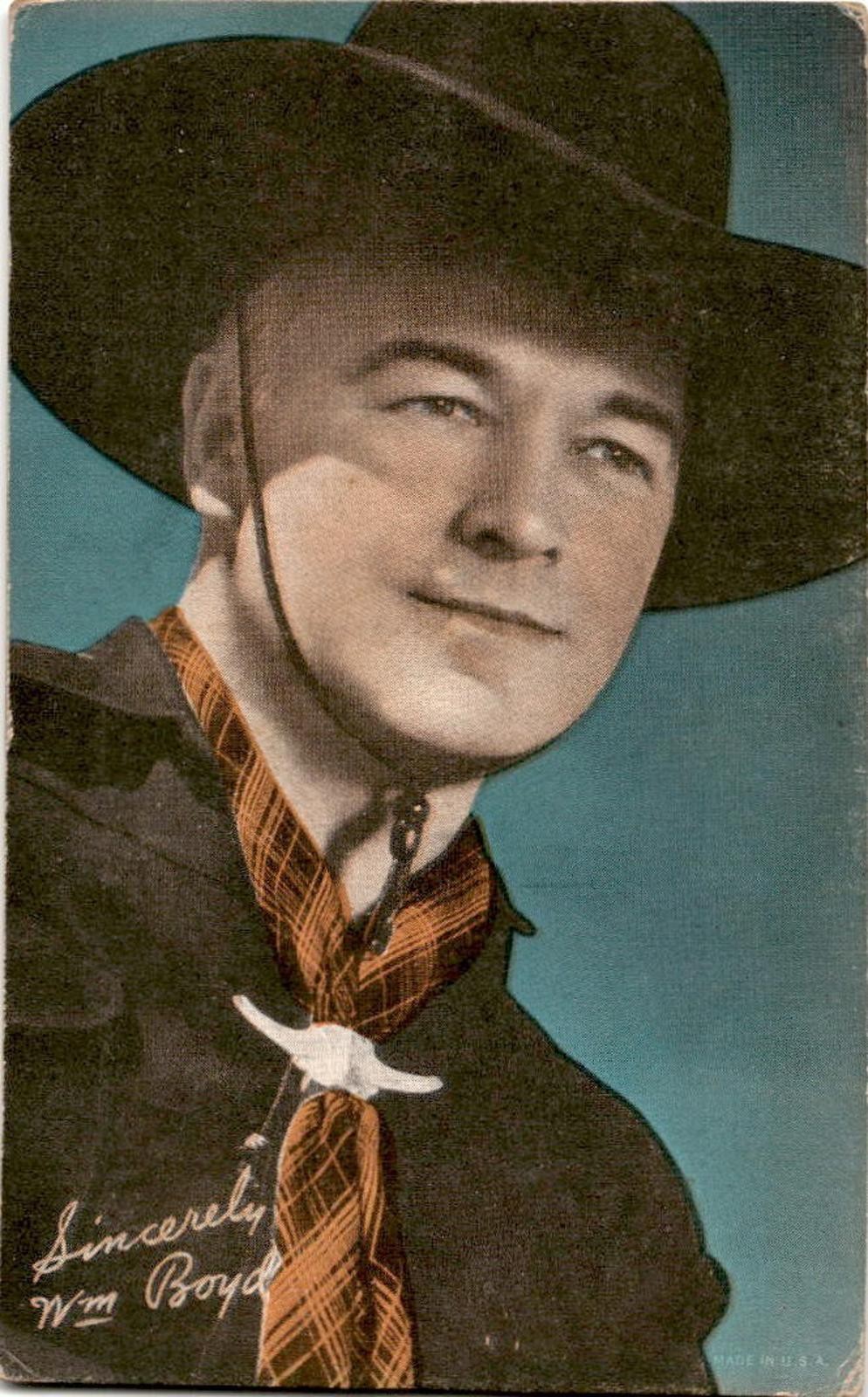 Vintage Penny Arcade Card Photo Hopalong Cassidy William Boyd 5 X 3
