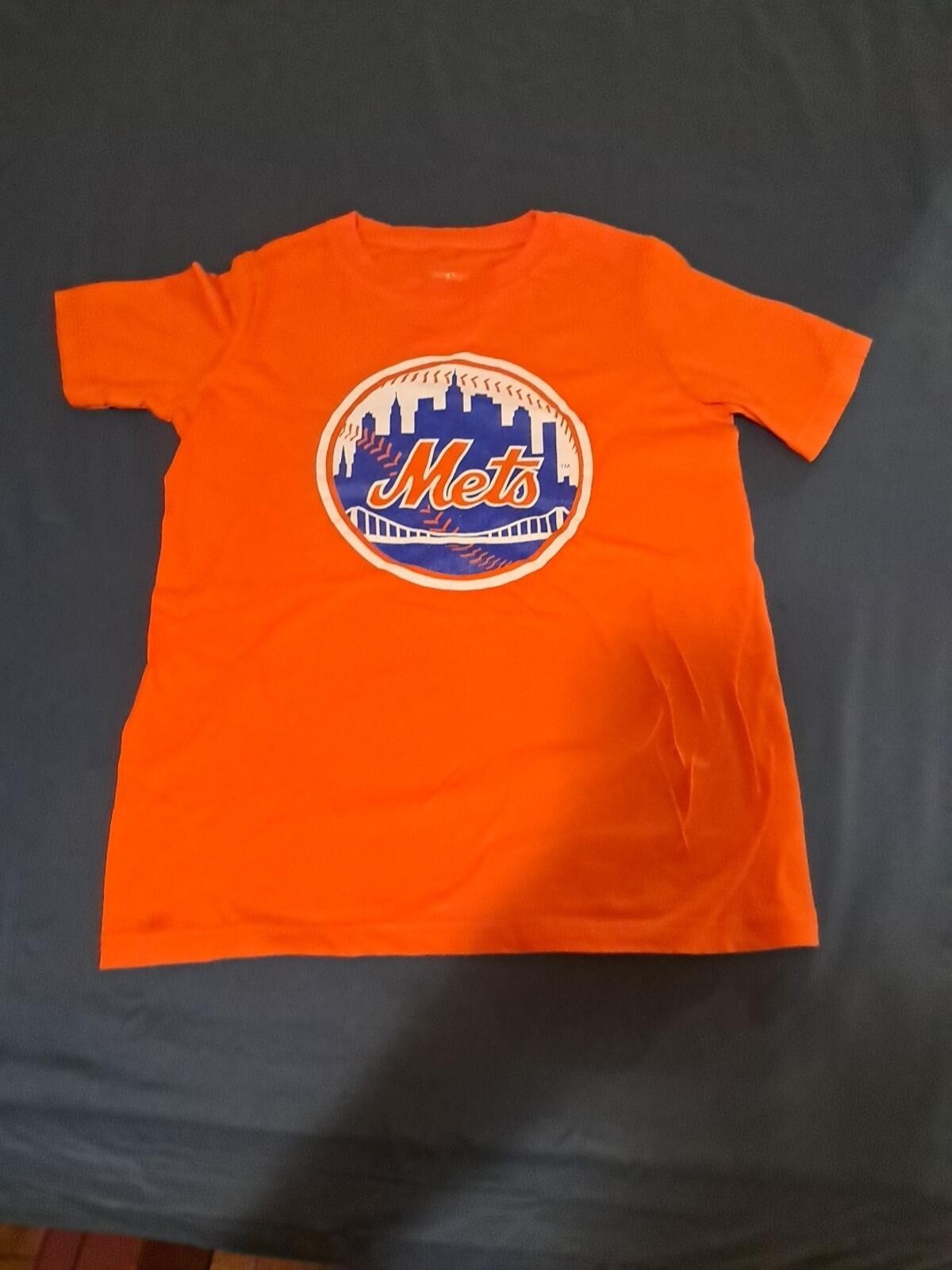 NY Mets Genuine Merchandise Size S 8 Orange Short Sleeve Tshirt Baseball. MLB