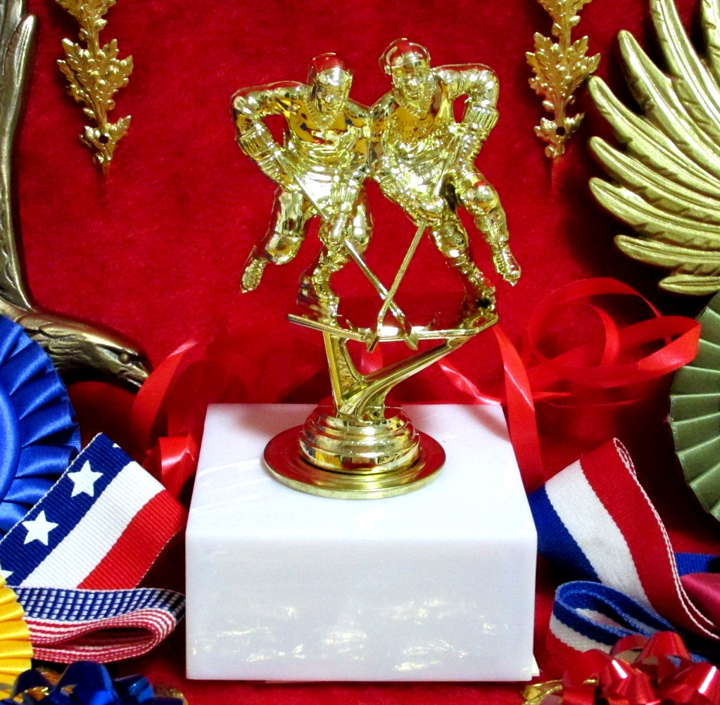 HOCKEY ICE Trophy Double, MVP Coach Club Special Award Marbelite Base FastShip