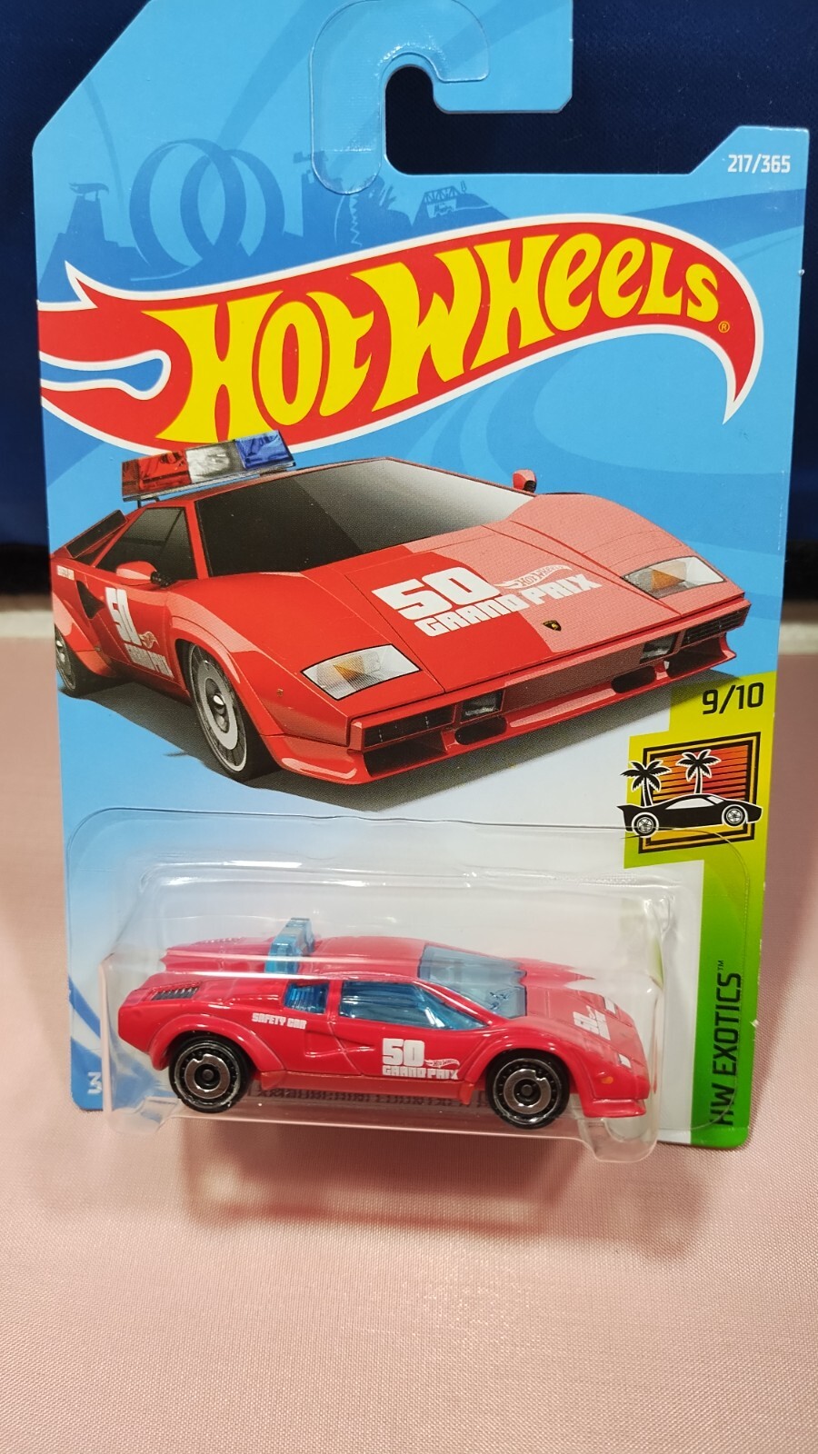 HOT WHEELS LAMBORGHINI COUNTACH PACE CAR HW EXOTICS #9/10 RED DIECAST 1:64 SCALE