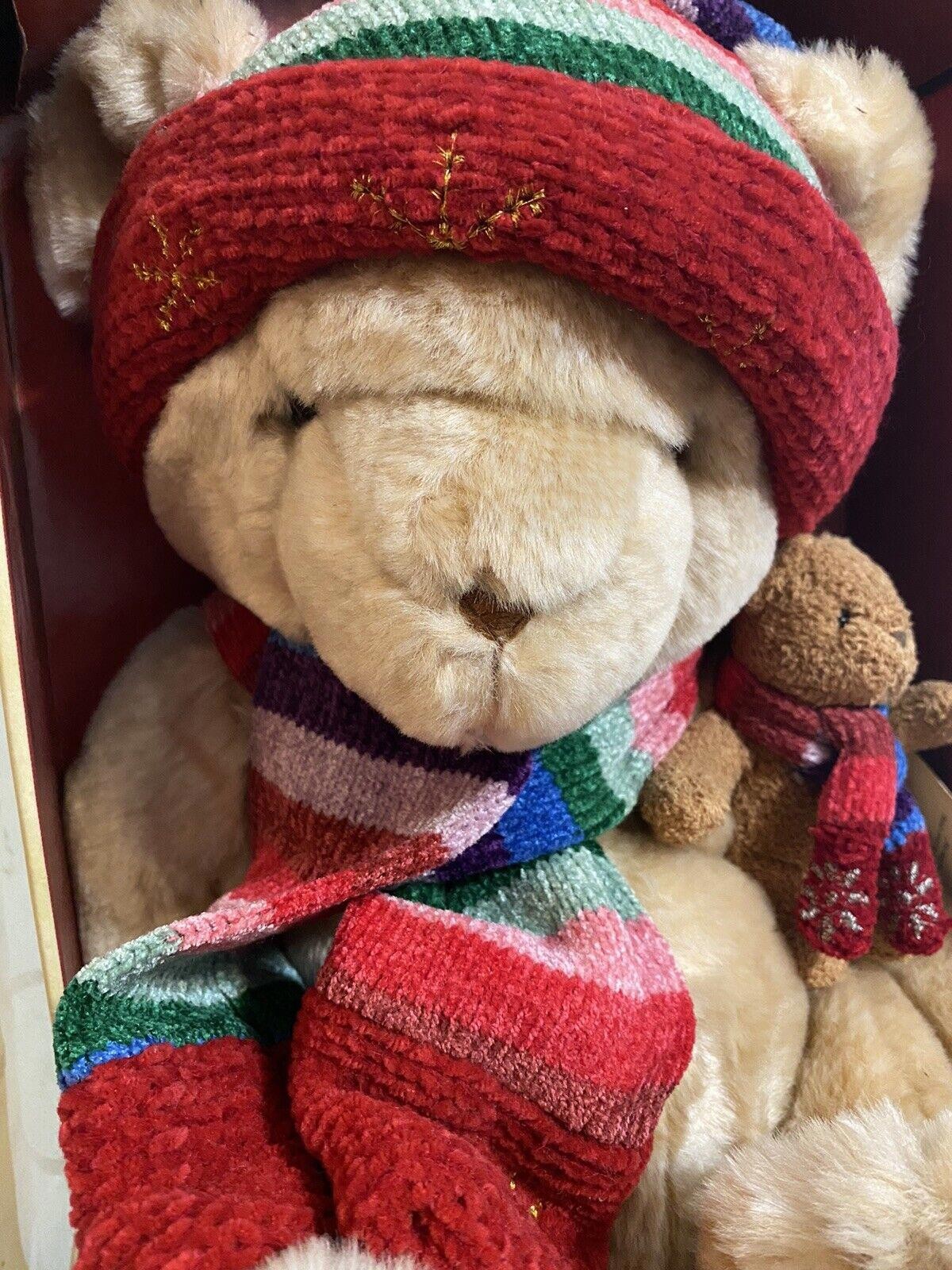 Vintage NIB Cherished Teddies Plush 2002 Teddie With A Heart Ornament Baby Bear