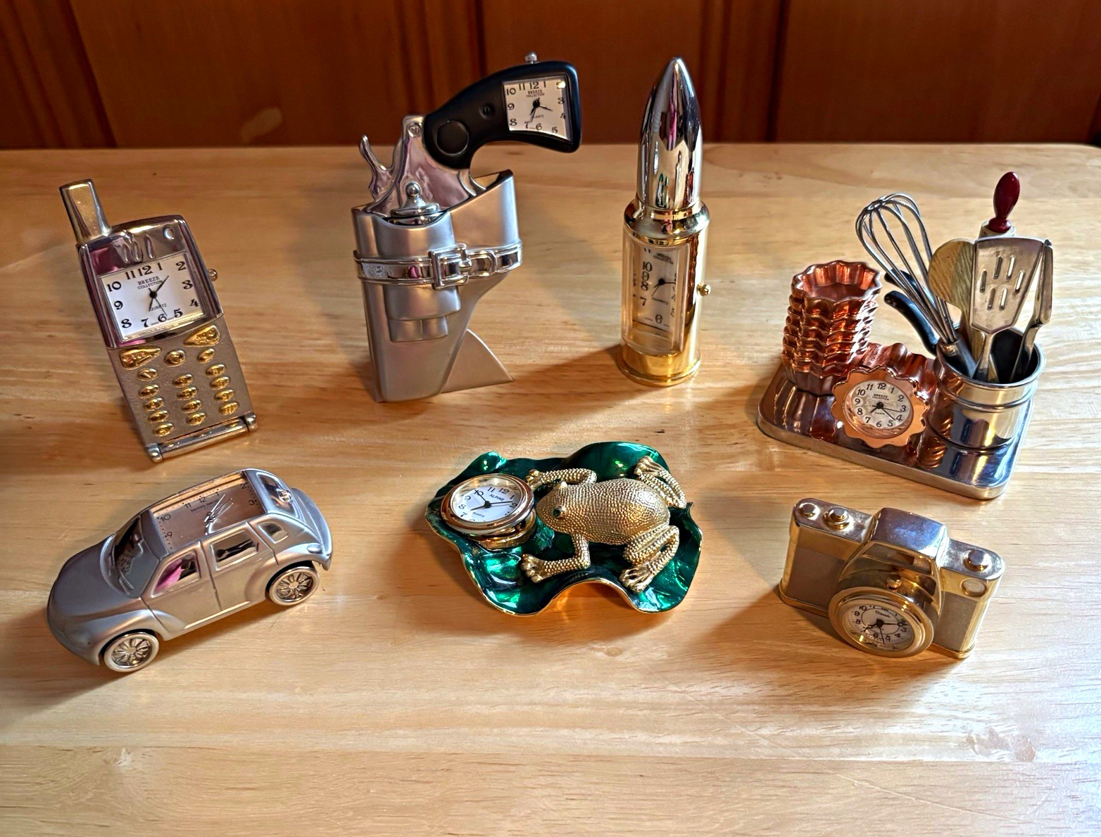 Novelty Mini Clock Collection-Lot of 7