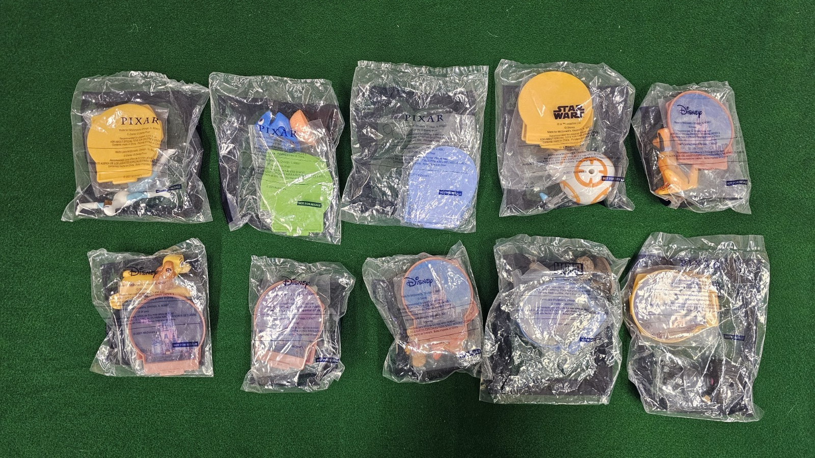 2021 McDonalds Walt Disney World 50th Anniversary Happy Meal Complete Set