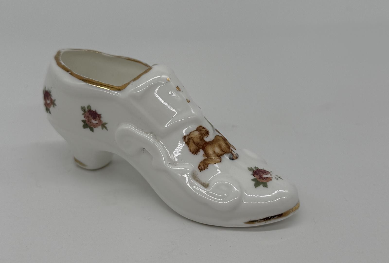 Vintage Johnson Ceramics Bone China Shoe Figurine Rare