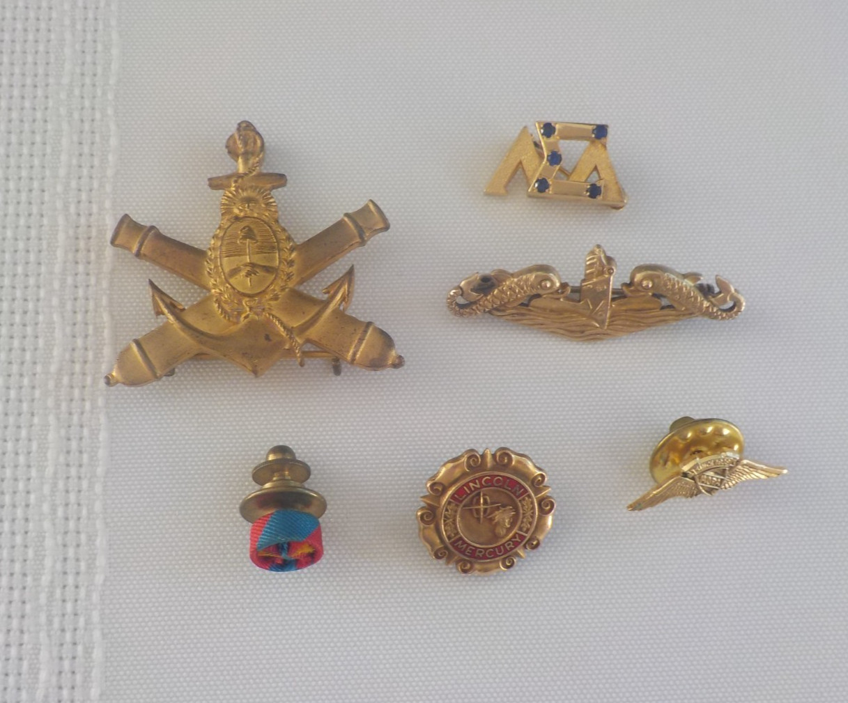 Military Pin H Diamond School Charms Religious 925 1/20 & 1/10 GF & Metal MixLot