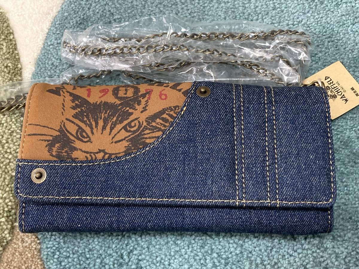 Wachifield Dayanism Chain Long Wallet Character Blue 8×3.5 inches