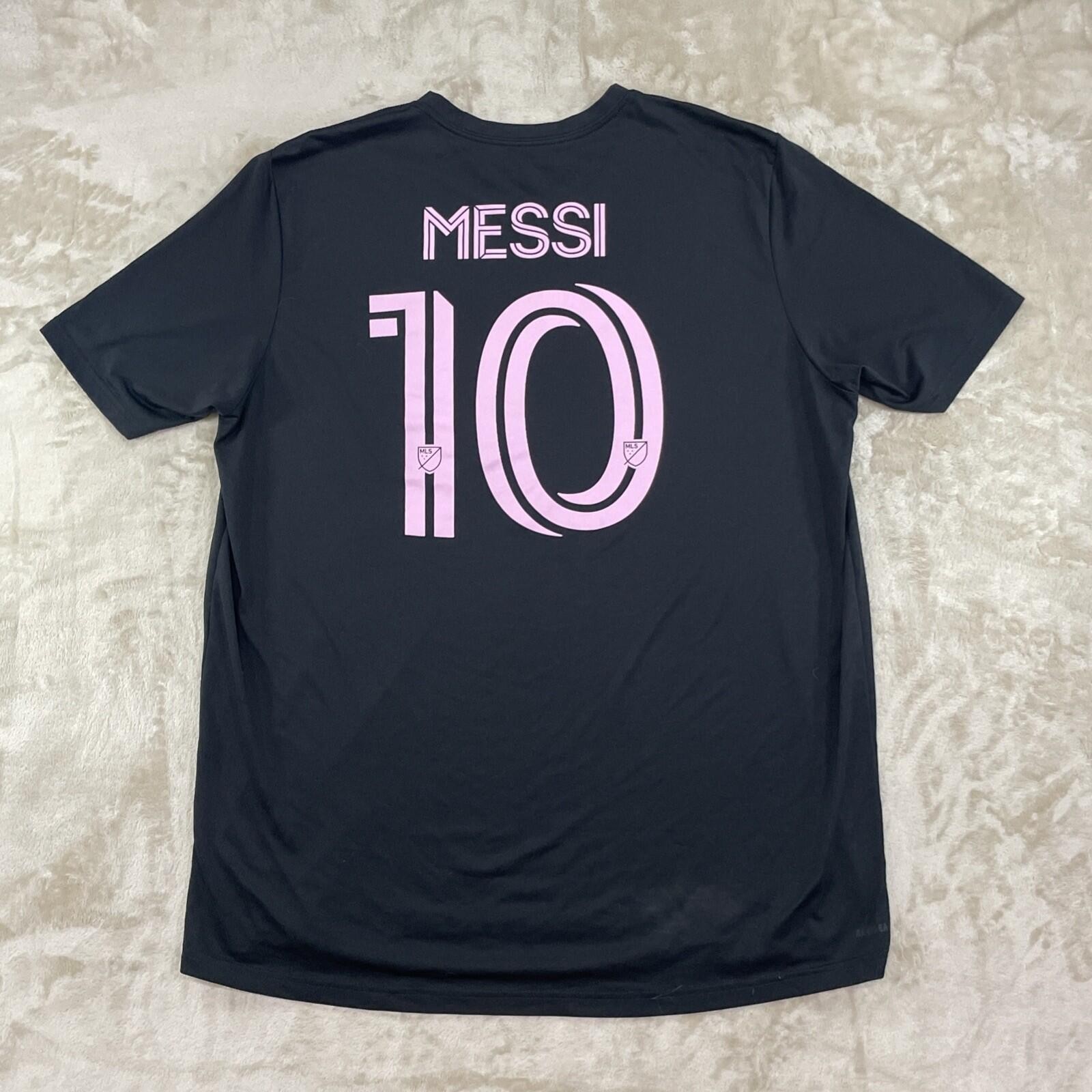 Adidas MLS Inter Miami Lionel Messi #10 Black Soccer Jersey Men’s Size 2XL