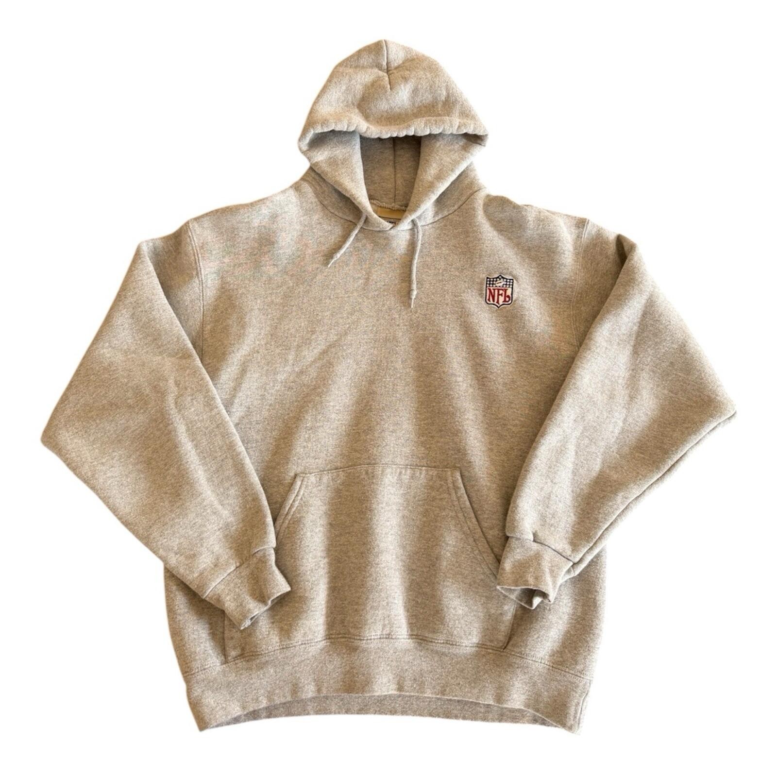 Vintage Lee Authentic Apparel Ultraweight Small Gray NFL Logo Hoodie Sweatshirt