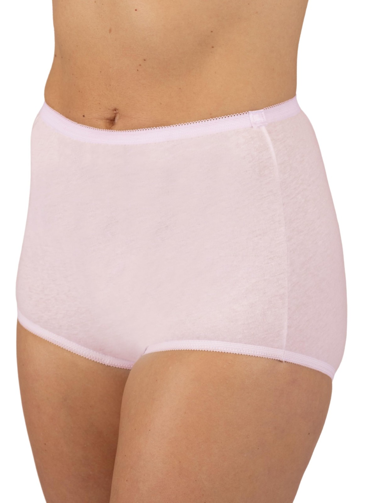 Dixie Belle Women’s Cotton Full Brief Underwear 3-Pack, US 8, Pink, Regular Fit