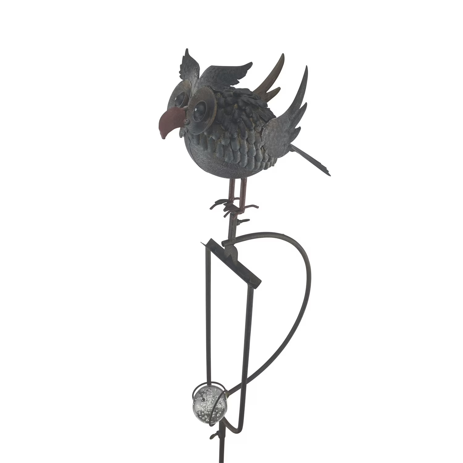 Red Carpet Studios Garden Stake Yard Art Metal and Glass Balance Rocker NEW
