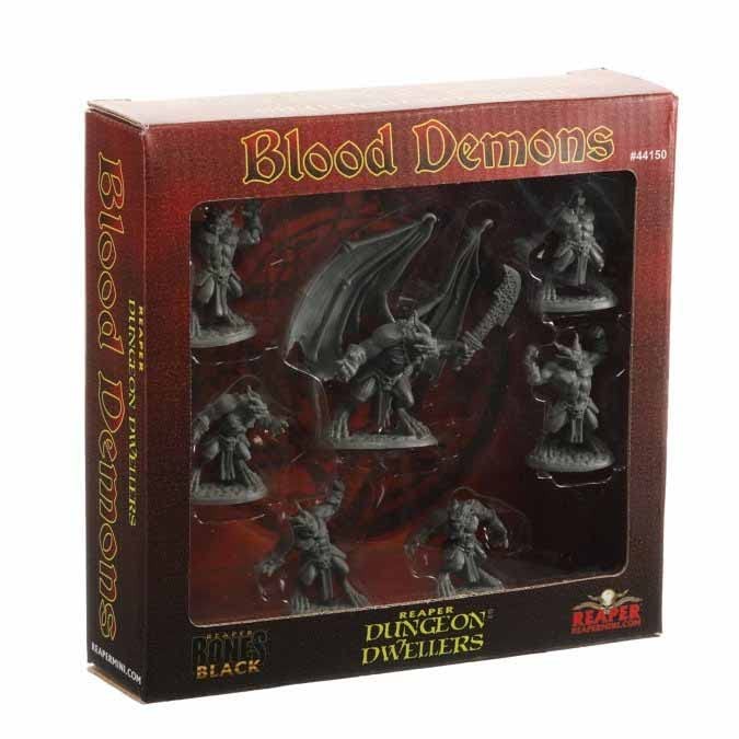Reaper Miniatures Blood Demons 25mm Heroic Scale Boxed Set – Bones Black