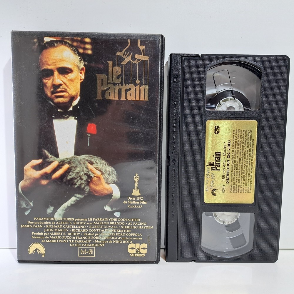 CRIME VHS TAPE The Godfather 1972 PAL Marlon Brando, Al Pacino, Talia Shire ZS