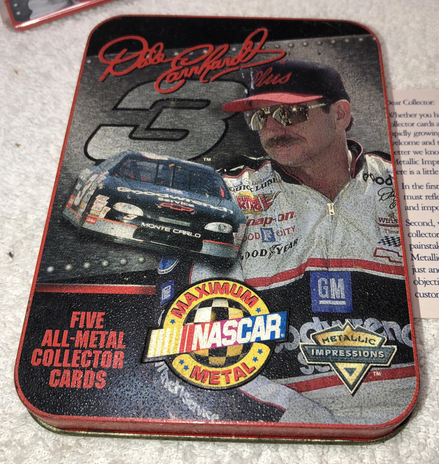NEW DALE EARNHARDT #3 Five All METAL COMPLETE COLLECTOR CARD SET in Tin Box !