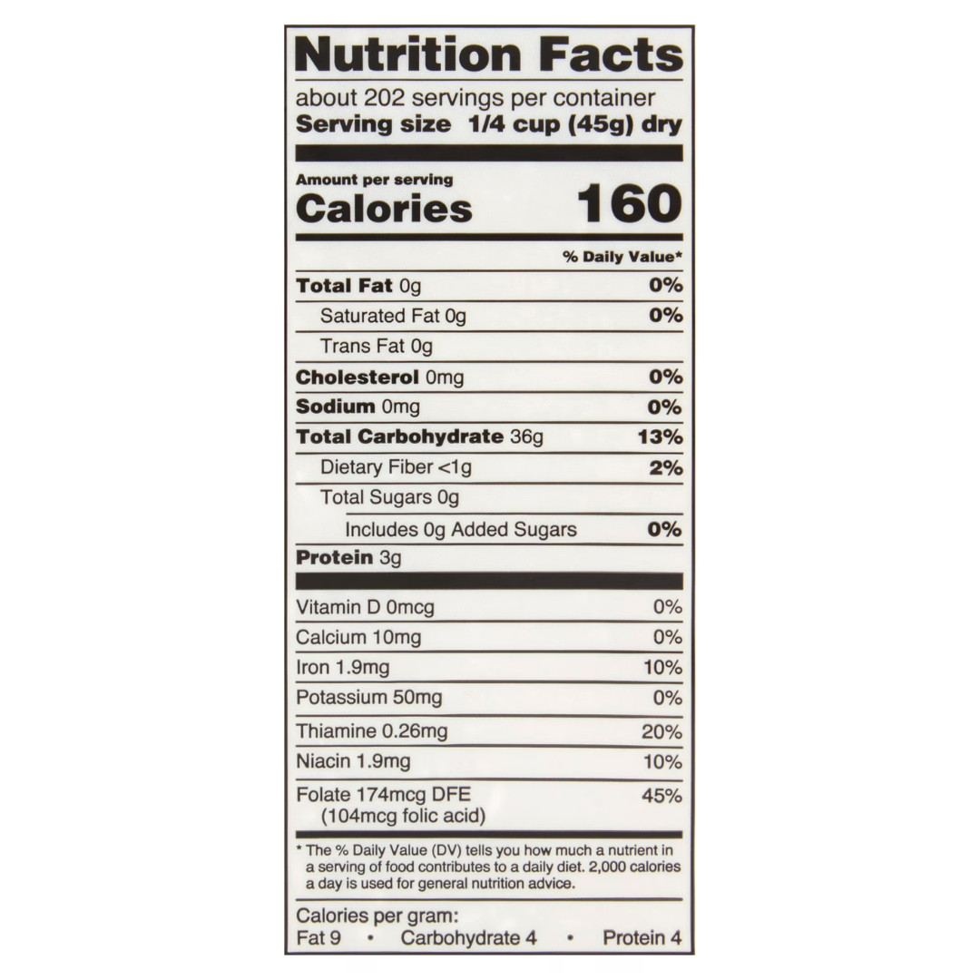 (3 pack) Great Value Long Grain Enriched Rice, 20 lb