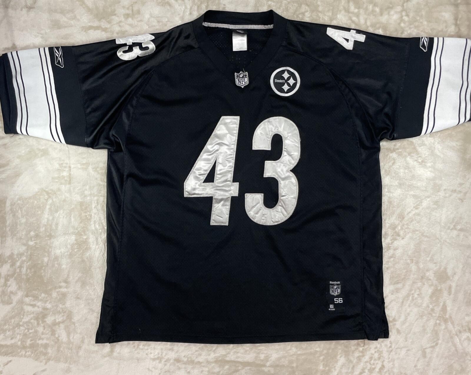 Vintage Pittsburgh Steelers Troy Polamalu #44 Reebok On Field Jersey Size 56