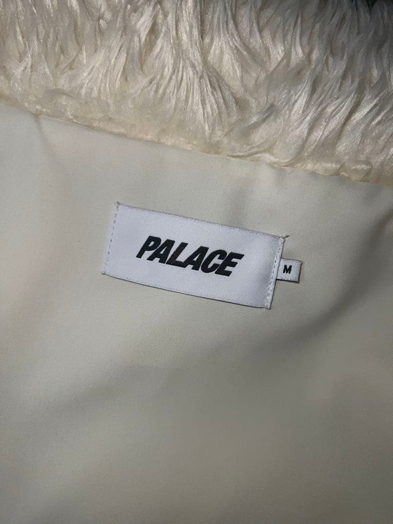 PALACE FURRY ZIP FUNNEL WHITE M