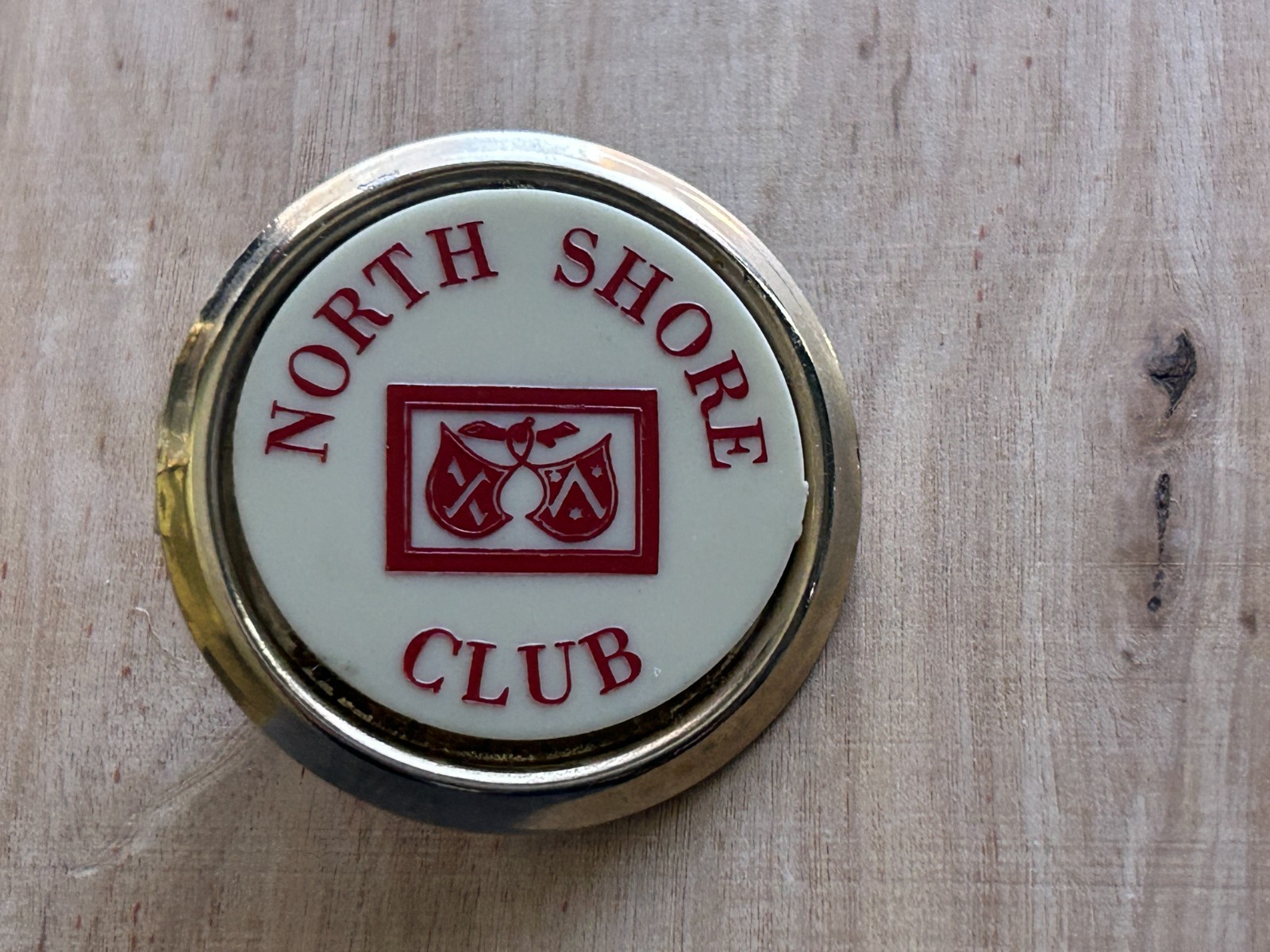North Shore Club Clip Clasp Badge Emblem Junk Drawer Lot Vintage Country? Yacht?