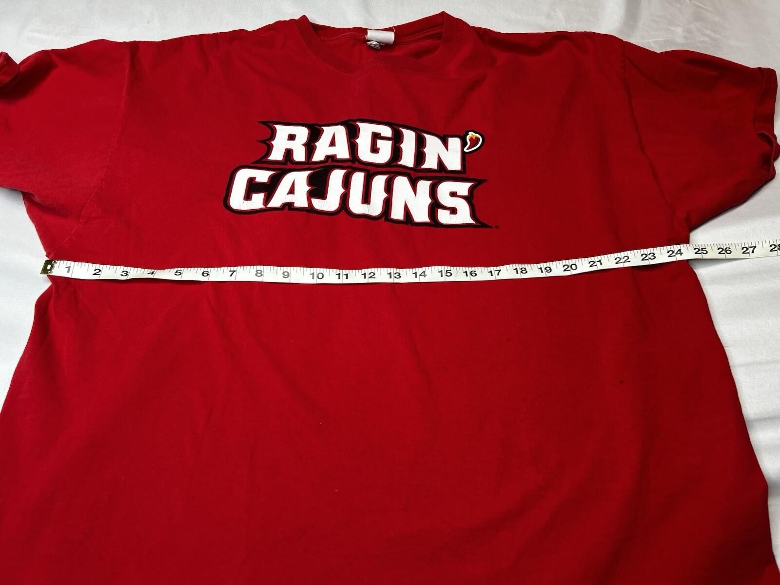 Ragin Cajuns T-Shirt Mens 2XL Red Soffe University Louisiana Lafayette UL NCAA