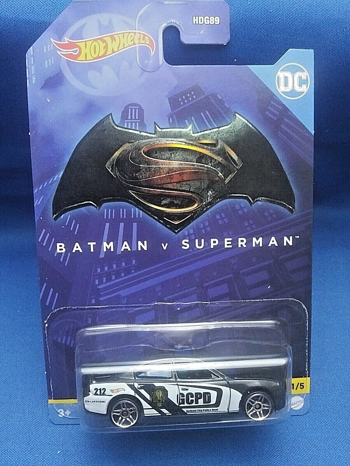 Hot Wheels DC Batman v Superman ’11 Dodge Charger R/T #1/5 Diecast 1:64 Scale
