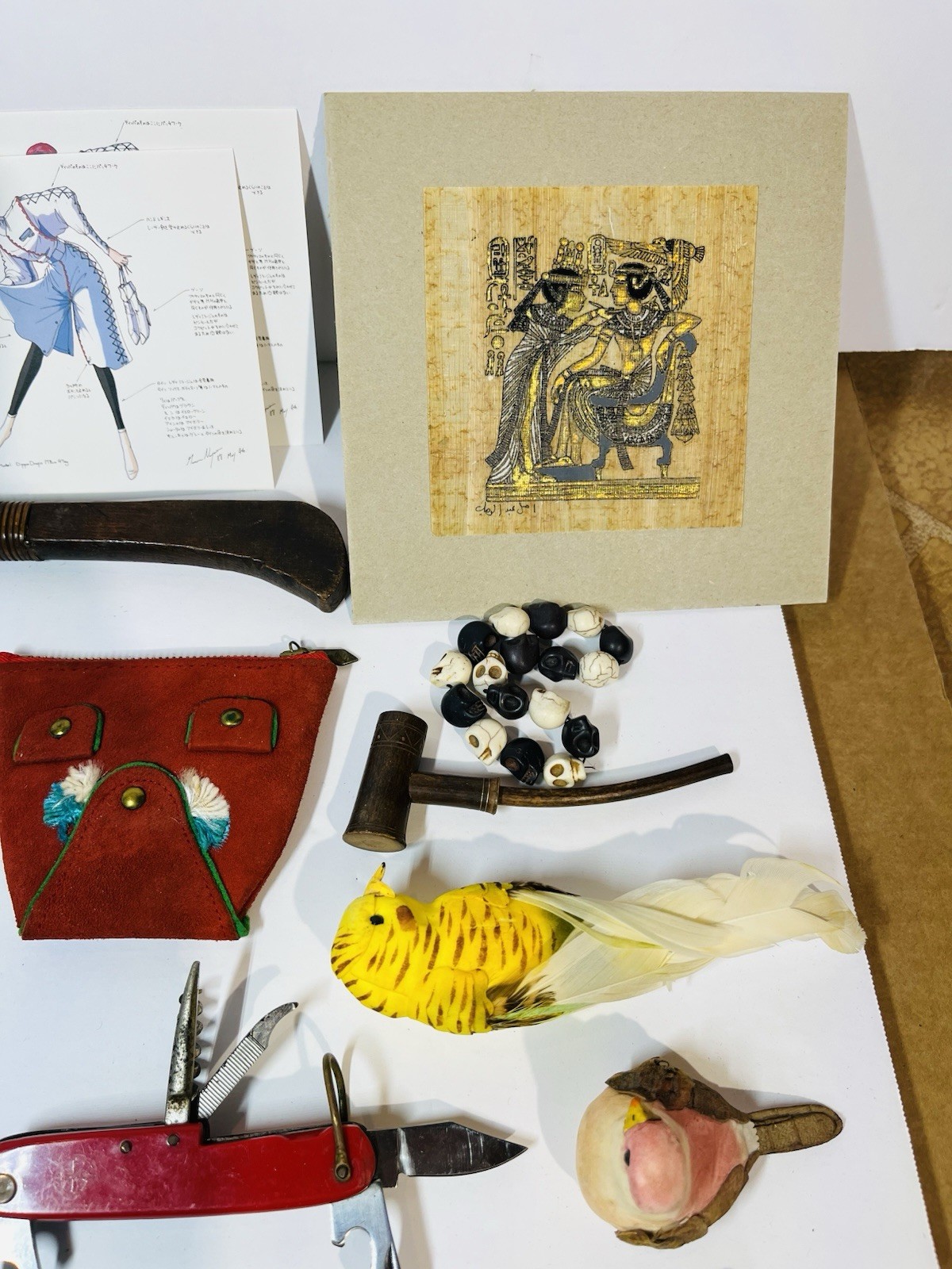 Vintage Japan Souvenir Collectibles Lot Harmonicas Folk Art Estate + More