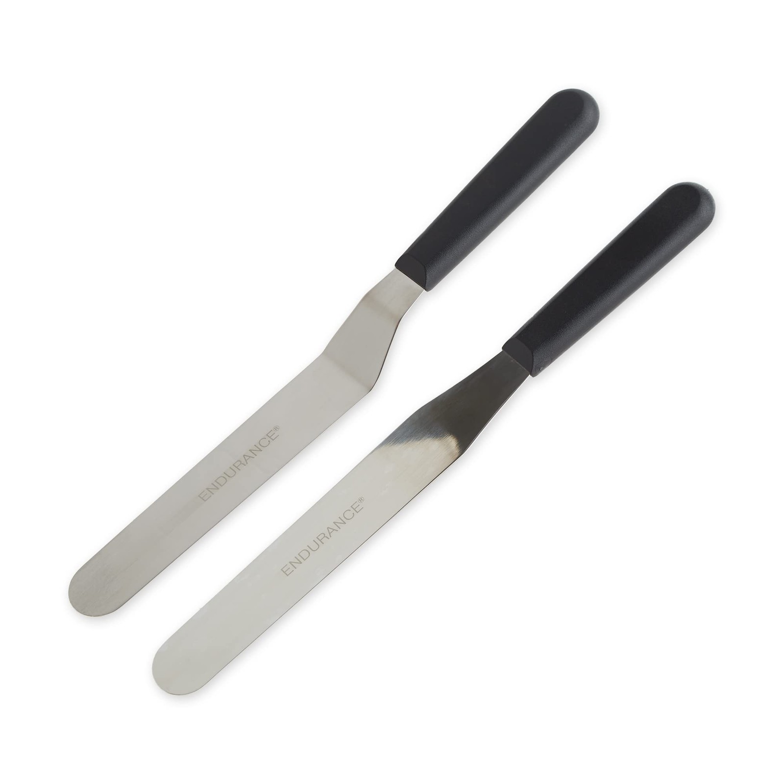 RSVP International Baking Spatula Set Stainless Steel 8in Straight Offset