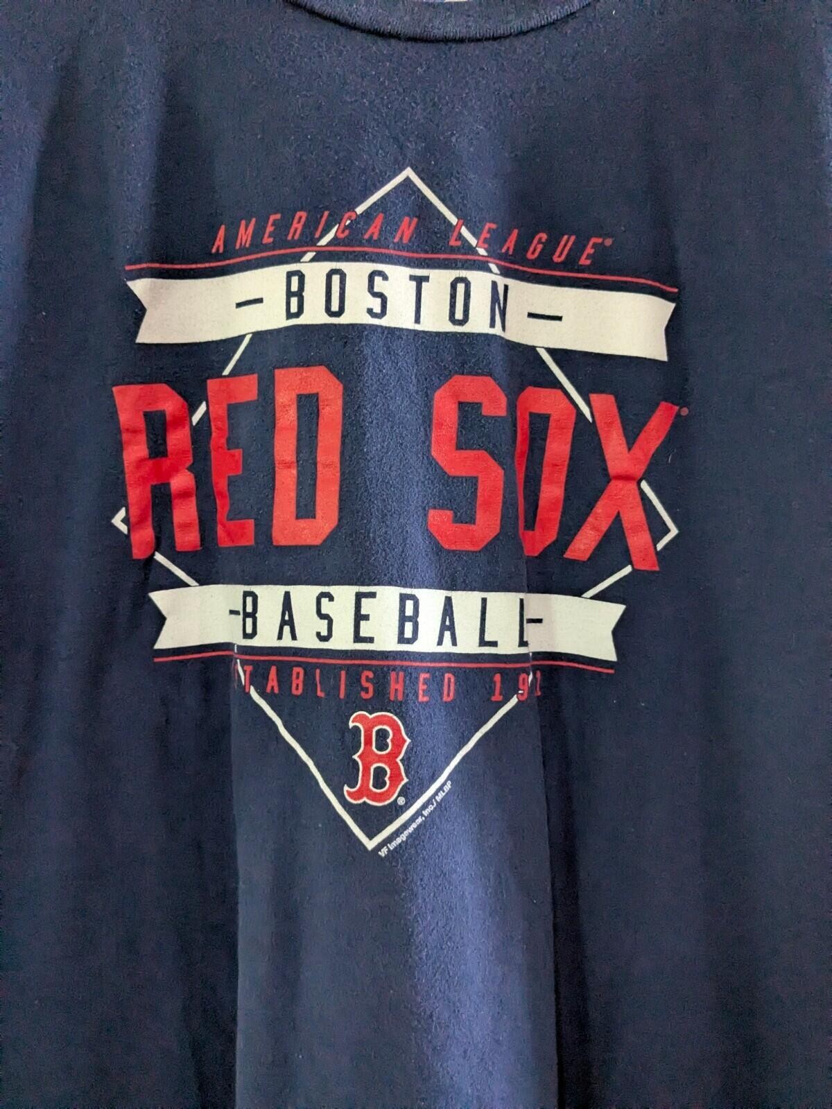 MLB Men’s Boston Red Sox T-Shirt, Cotton, Size XL, Blue, Ring Spun Soft