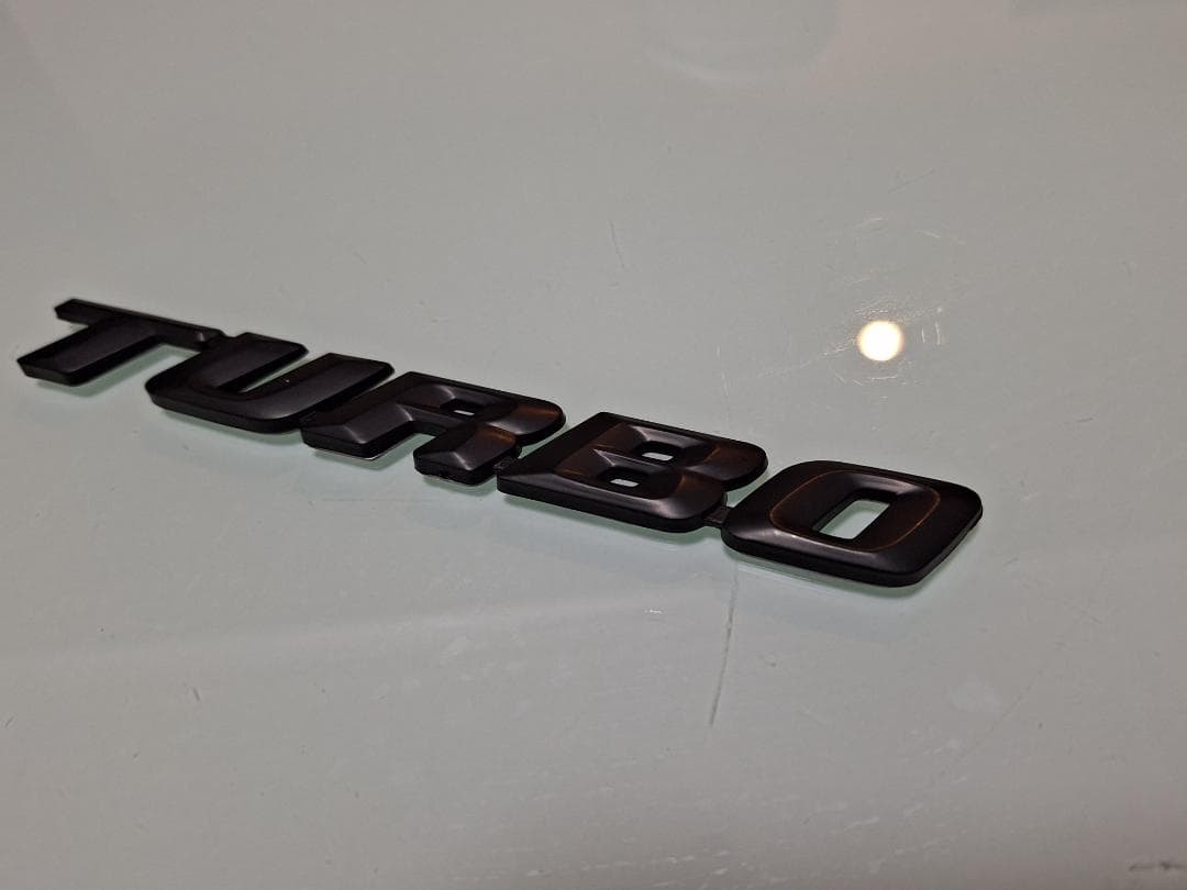 ● TURBO ABS cutout letter type mud black emblem new!