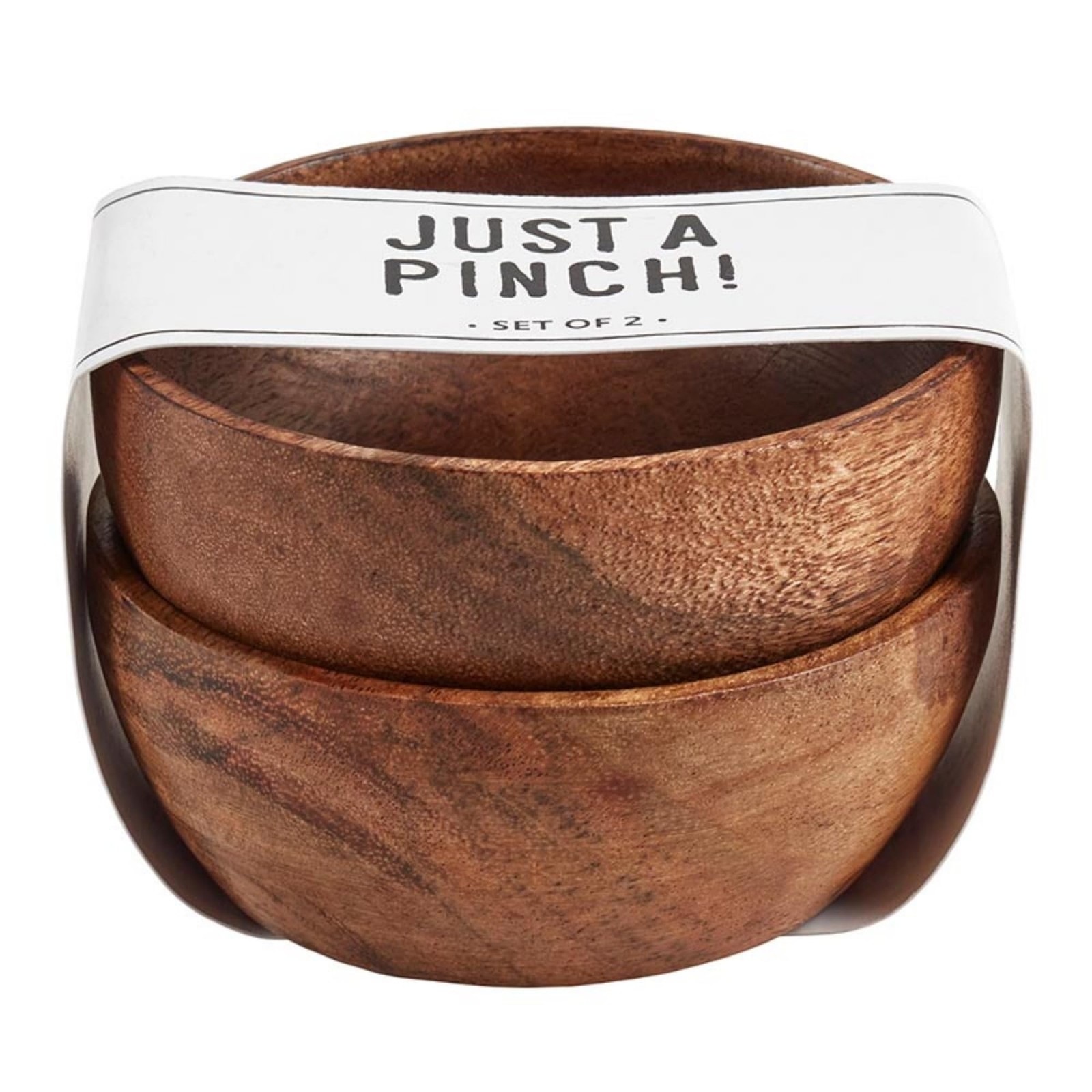 Santa Barbara Design Studio Acacia Wooden Pinch Bowl Set Mini Serving Bowls