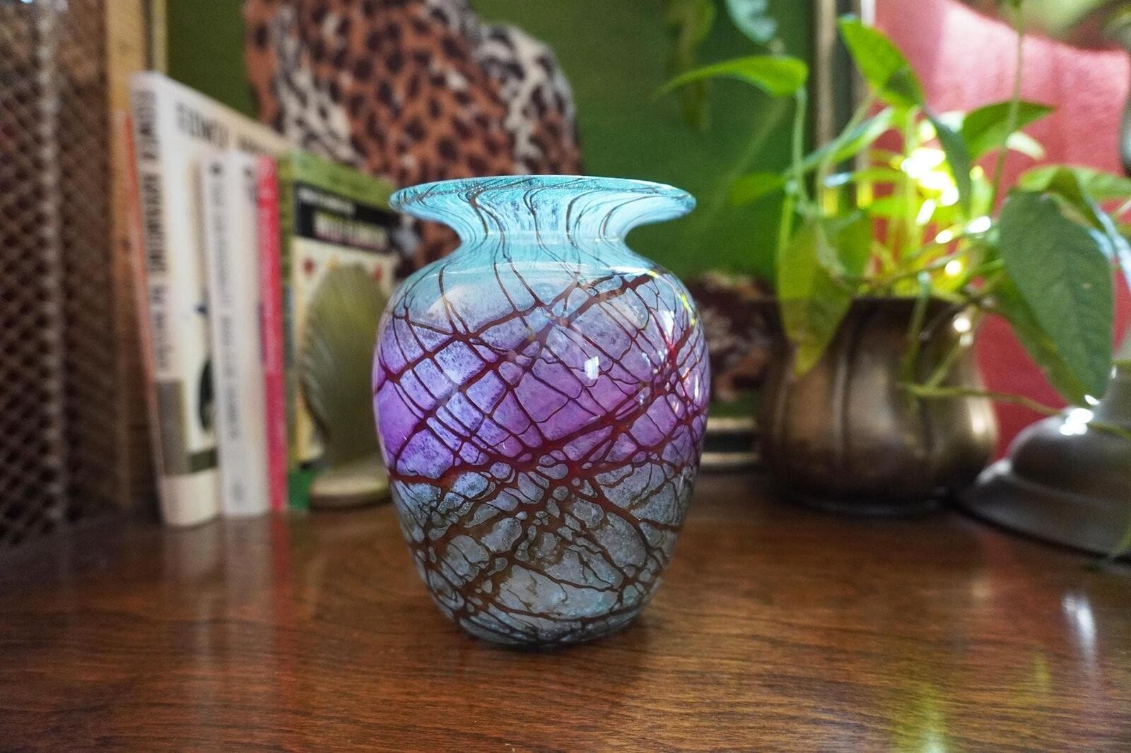 Nourot Art Glass Vase: Mid-Century Hand Blown Studio Decor