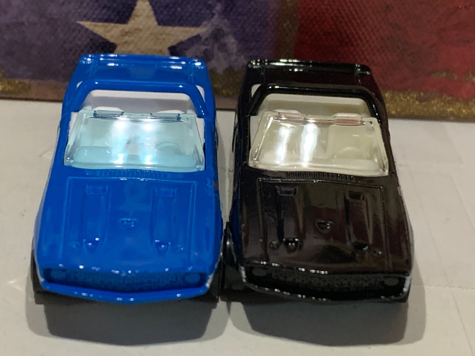 HOT WHEELS 1969 SHELBY GT500 X2. 2011 NEW MODELS BLACK & BLUE NICE