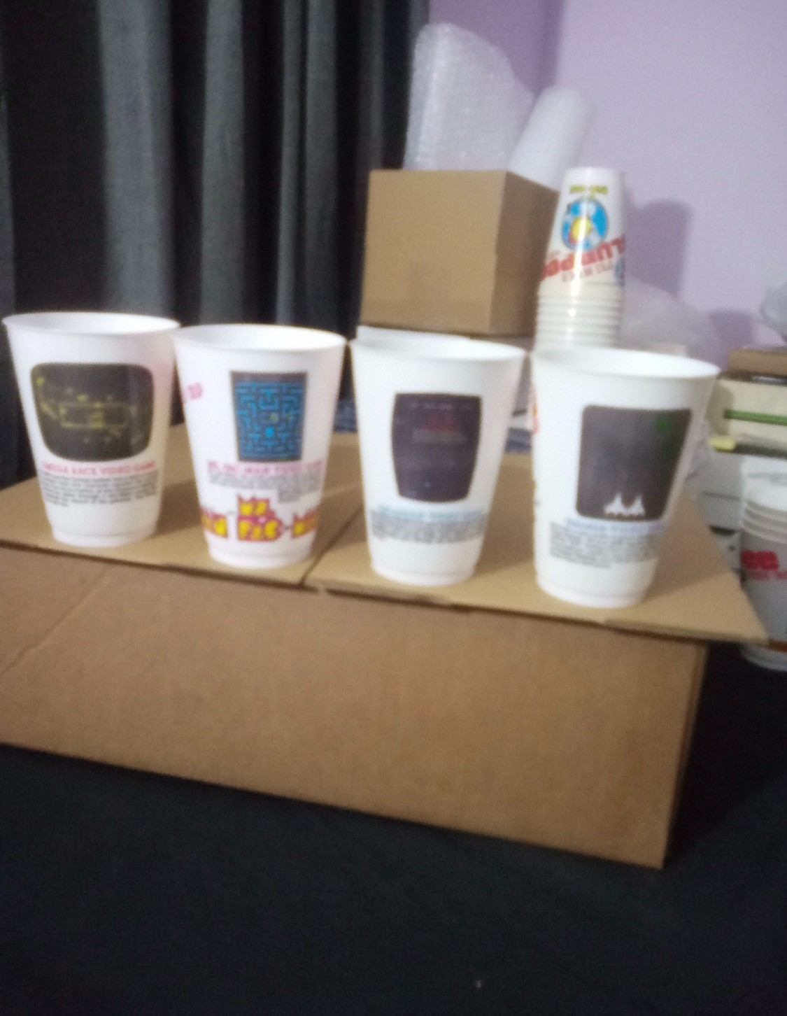 Double boxed 7-11 7 Eleven Arcade Video Game Slurpee Cups PREMIER COMPLETE SET