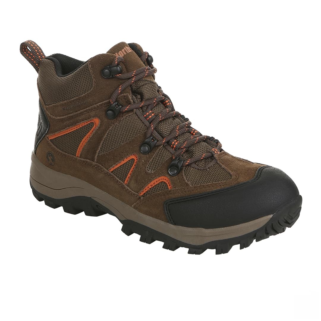 Northside mens Snohomish Hiking Boot, Bark/Orange, 11.5 Wide US,Men’s