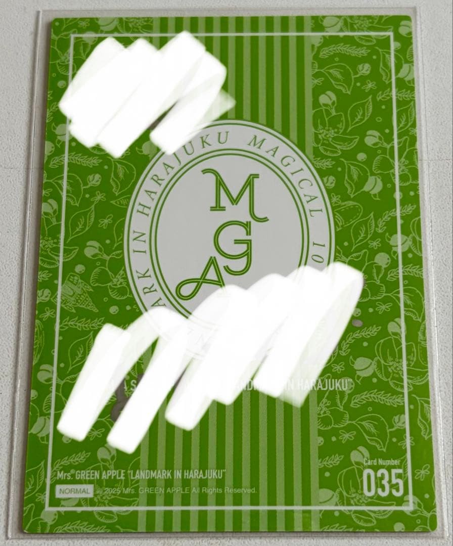 Mrs Green Apple MGA Motoki Omori Autograph Photo Card Used