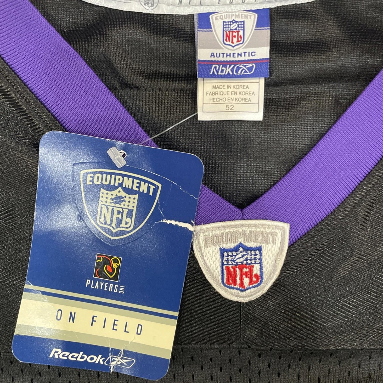 Vintage Reebok NFL Black Baltimore Ravens Jersey Willis McGahee #23 Sz 52 NWT