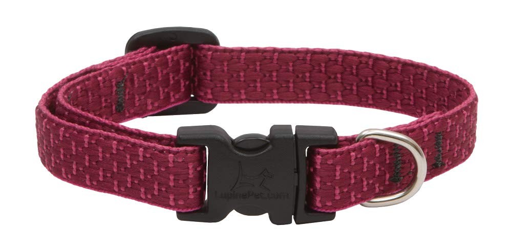 Lupine ECO Extra Small Dog Collar Berry 1/2in Adjustable 6-9in