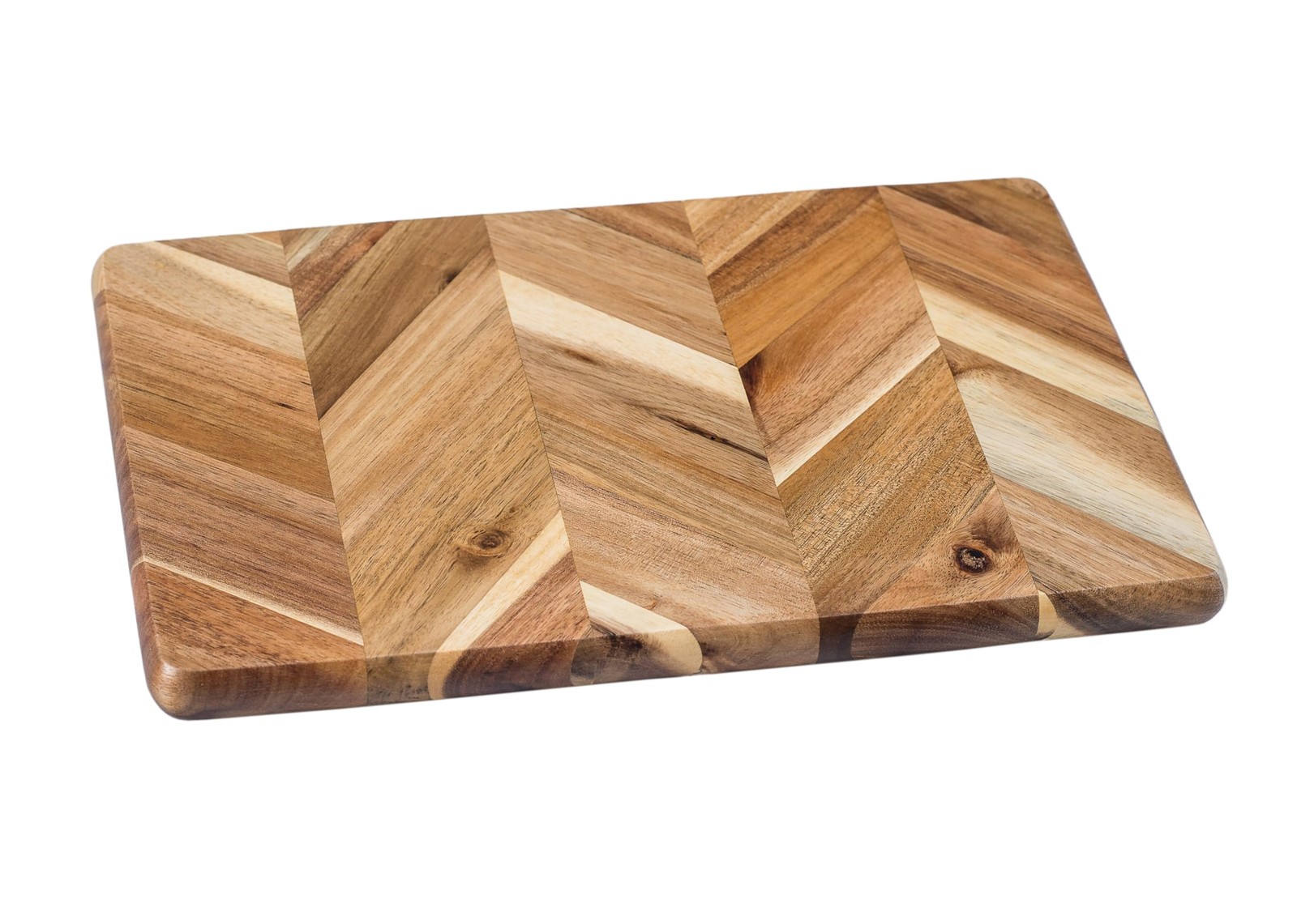 Lipper Acacia Herringbone Cutting Board 11.8×7.9 Small