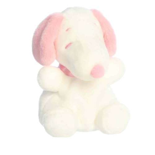 Aurora Adorable Peanuts Snoopy Palm Pals Stuffed Animal 5″ Pink & White