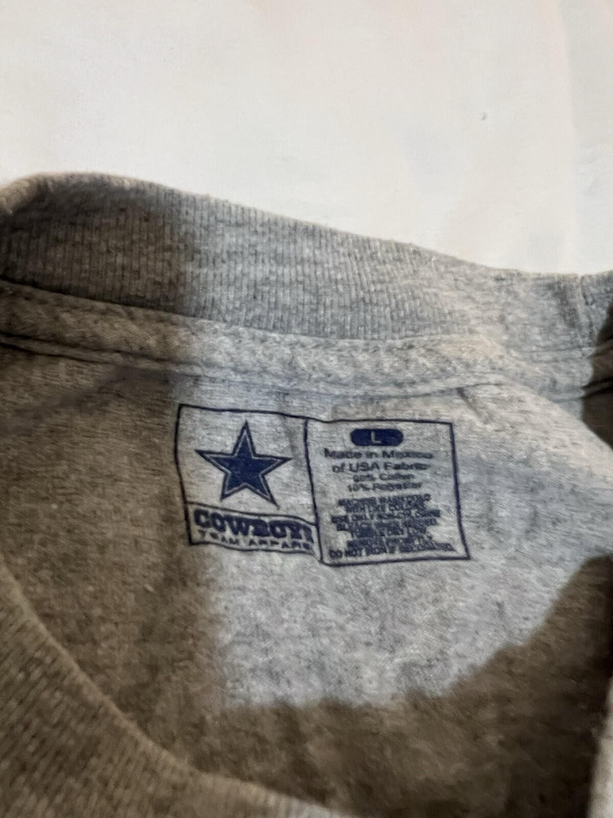 Dallas Cowboys Mens T Shirt Grey Size Large 122