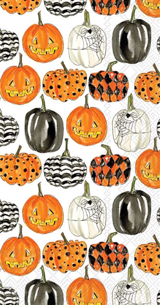 IHR Pumpkin 3-Ply Paper Guest Napkins, 16 Count Buffet Towels