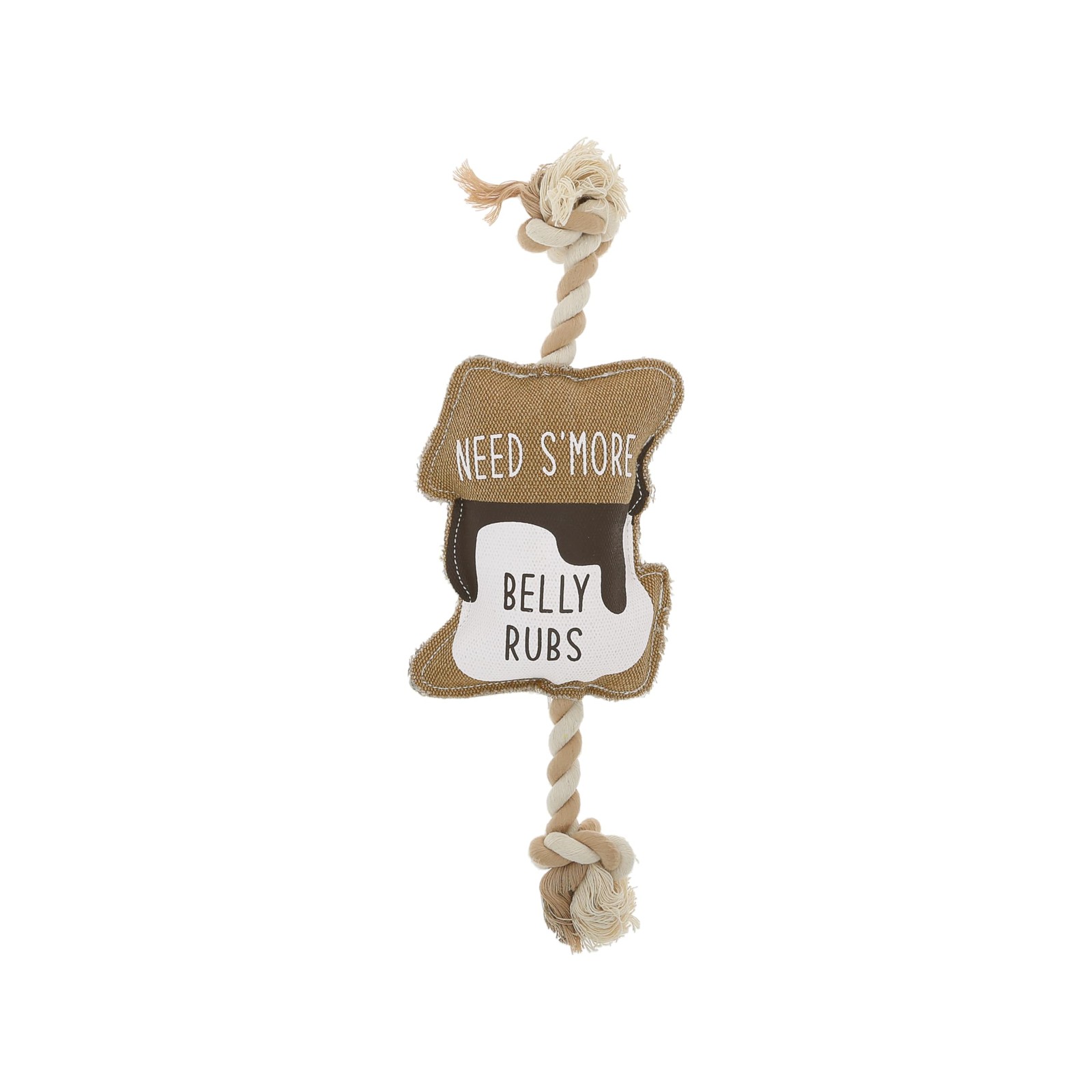 Pavilion S’More Canvas Rope Dog Toy – Marshmallow Tug-of-War for Puppies