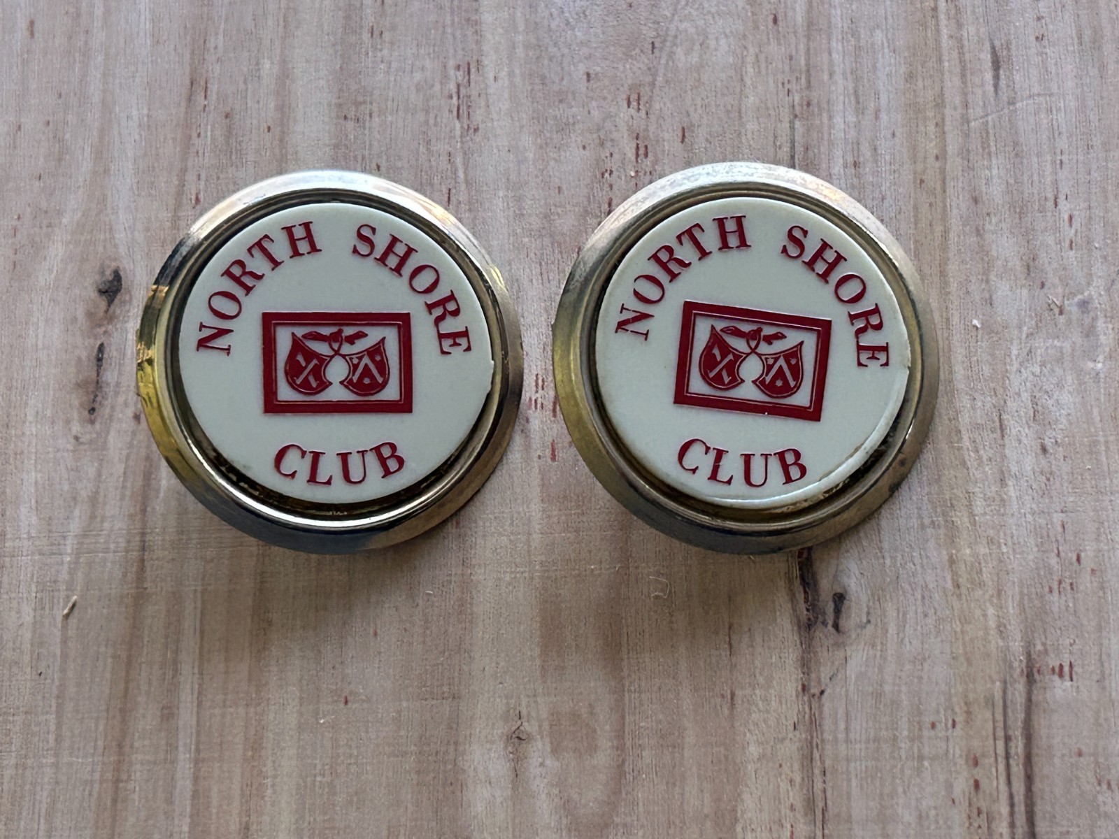 North Shore Club Clip Clasp Badge Emblem Junk Drawer Lot Vintage Country? Yacht?