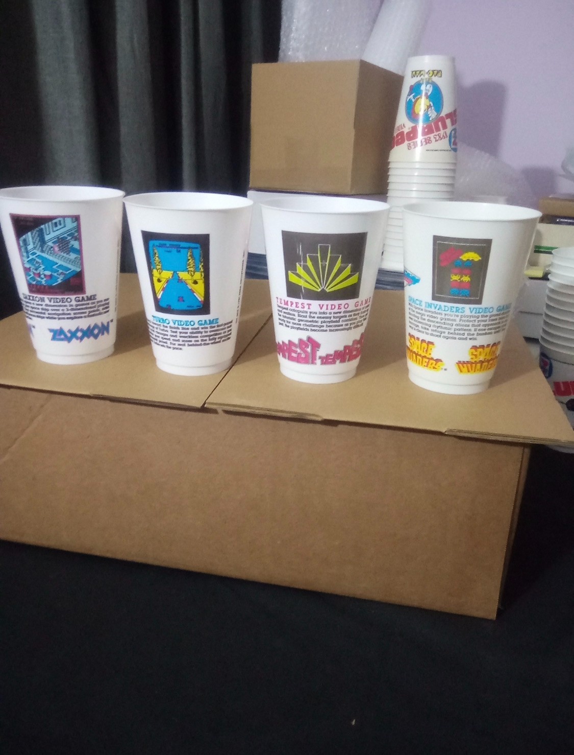 Double boxed 7-11 7 Eleven Arcade Video Game Slurpee Cups PREMIER COMPLETE SET