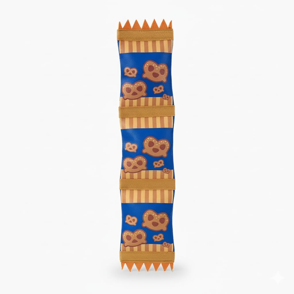 HugSmart Pet Super Firehose ‚Äì Pretzels Dog Toy, 18-Inch, Blue