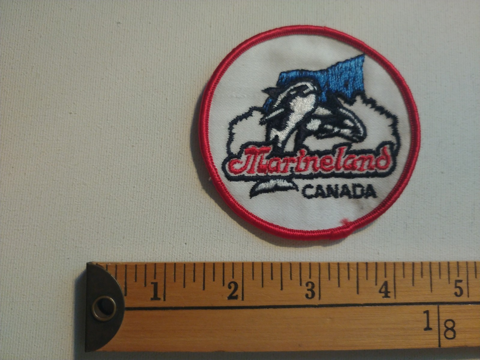 *70S MARINELAND NIAGARA FALLS ORCA WHALE ONTARIO CANADA PATCH CREST ECUSSON *
