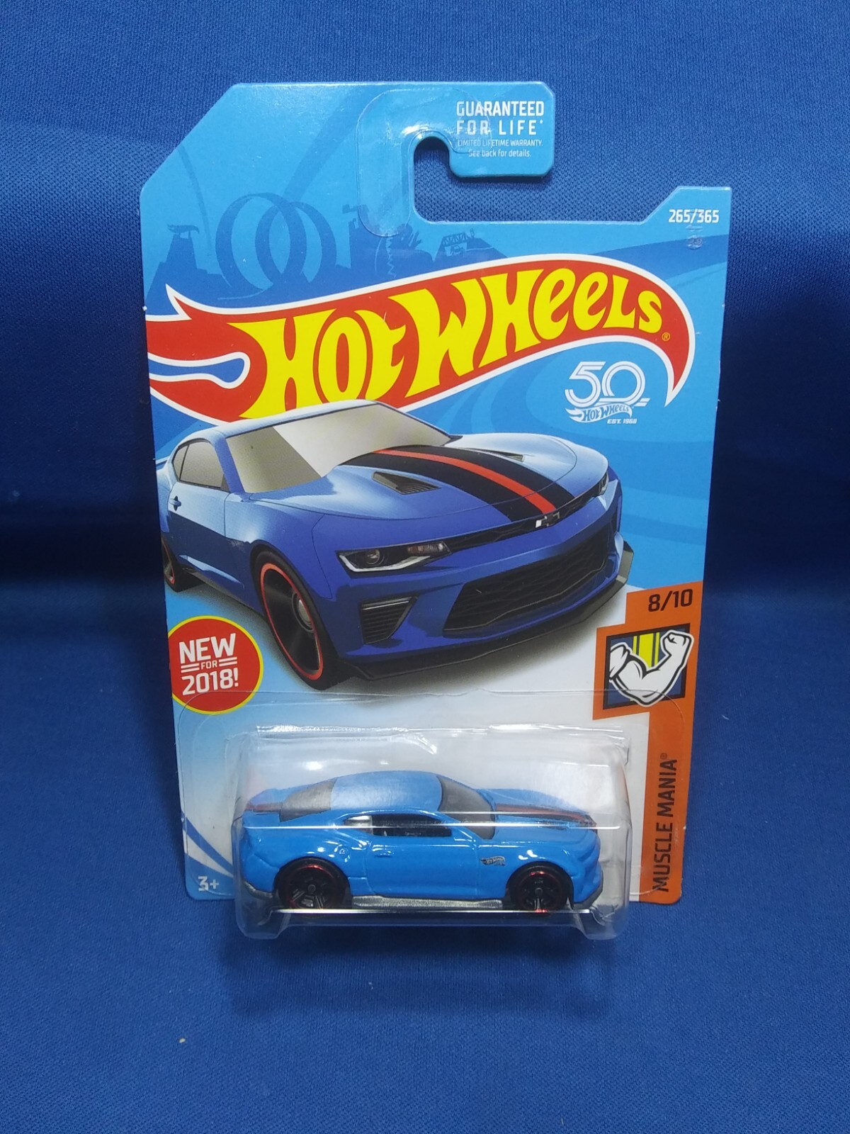 Hot Wheels ’18 Camaro SS Muscle Mania Series #8/10 Blue Die-Cast 1:64 Scale