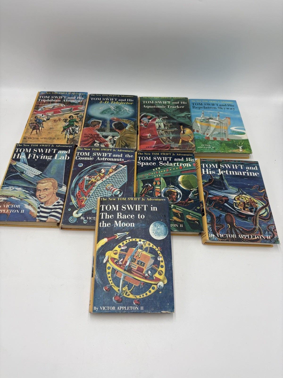 Lot of 9!VINTAGE TOM SWIFT Books by VICTOR APPLETON 1950’s 60’s Hardcover