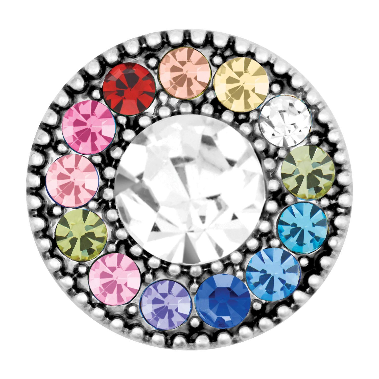 Ginger Snaps Arcadia Rainbow Charm Snap Jewelry for Necklaces, Bracelets, Rings